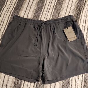 Royalty For Me Men's Gray Athletic Drawstring Shorts